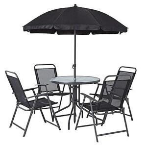 Strend Pro LETICIA 802099 - Set stôl + 4ks stolička + 1ks dáždnik