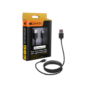 Canyon MFI-1 1m čierny CNS-MFICAB01B - lightning USB kábel na iPhone