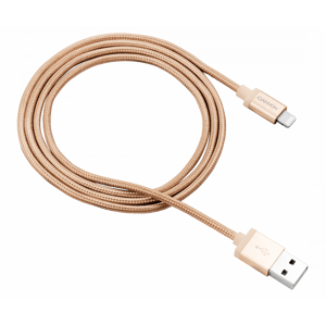 Canyon 1m zlatý opletený CNS-MFIC3GO - lightning USB kábel na iPhone MFI