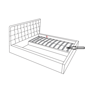 UP+ROST 180 - úložný priestor pre posteľ 180cm s roštom jokel/bukové lamely