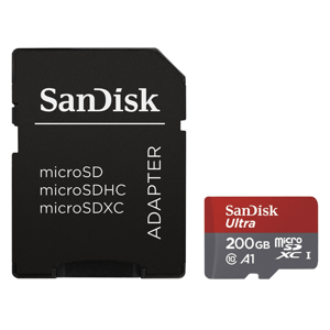 SanDisk Ultra MicroSDXC 200GB A1 Class 10 UHS-I (r100/w10) 173450 - Pamäťová karta + adaptér