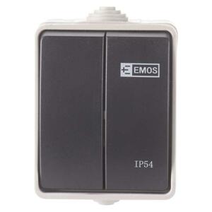 Emos Prepínač č.5 IP54 nástenný A1398.4 - Prepínač