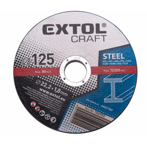 EXTOL 106902 - Kotúč rezný na kov 125x1,0x22 mm