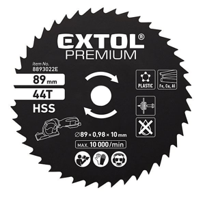EXTOL 8893022E - Kotúč pílový na kov, pr. 89mm, 44Z , pre 8893022