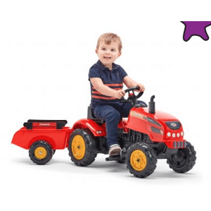 FALK FALK Šliapací traktor 2046AB X-Tractor s vlečkou a otváracou kapotou - červený 2046AB - Šľapadlo