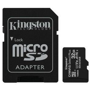 Kingston Canvas Select Plus MicroSDHC 32GB Class 10 (r100MB,w10MB) SDCS2/32GB - Pamäťová karta + adaptér