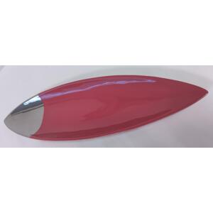 DecorGlass 3357 - Misa keramika 50cm červená+ strieborná