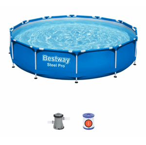 Bestway Záhradný bazén Bestway Steel Pro 3.66m x 76cm Pool Set s kartušovou filtráciou 56681 - Bazén