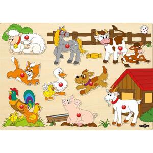 Woody Woody Puzzle na doske - zvieratá na farme OLP102191905
