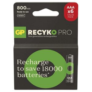 GP ReCyko Pro Professional HR03 (AAA) 800mAh 6ks B2618V - Nabíjacie batérie
