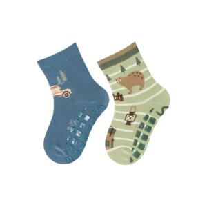 STERNTALER Ponožky protišmykové Les ABS 2ks v balení svetlá modrá chlapec veľ. 22 12-24m 8002420-365-22