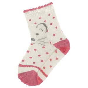 STERNTALER Ponožky protišmykové Myška bodky AIR biela dievča veľ. 20 12-24m 8032081-908-20