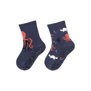 STERNTALER Ponožky protišmykové Chobotnice AIR 2ks v balení modrá chlapec veľ. 18 6-12m 8032421-355-18