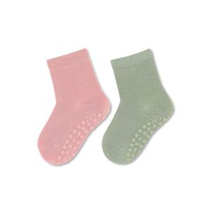STERNTALER Ponožky protišmykové Bambusové ABS 2ks v balení ružová dievča veľ. 18 6-12m 8102310-707-18