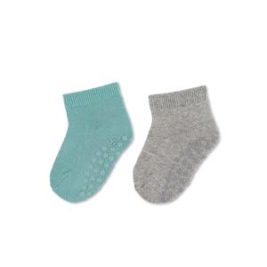 STERNTALER Ponožky protišmykové krátke ABS 2ks v balení zelená chlapec veľ. 20 12-24m 8102330-200-20