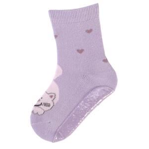 STERNTALER Ponožky protišmykové Mačička AIR farba lila dievča veľ. 20 12-24m 8152402-660-20