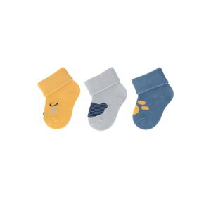 STERNTALER Ponožky medvedík 3ks v balení žltá uni veľ. 0 0-1m 8212401-115-0