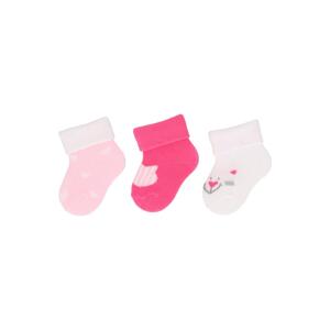 STERNTALER Ponožky mačička 3ks v balení ružová dievča veľ. 0 0-1m 8212403-702-0