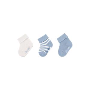 STERNTALER Ponožky krátke bavlna GOTS 3 ks v balení modrá chlapec veľ. 16 4-6m 8402280-318-16