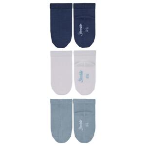 STERNTALER Ponožky nízke 3ks v balení modrá chlapec veľ. 18 6-12m 8512200-355-18