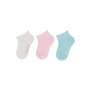 STERNTALER Ponožky nízke 3ks v balení biela dievča veľ. 22 12-24m 8512481-500-22