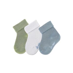 STERNTALER Ponožky bambusové 3ks v balení svetlá modrá chlapec  veľ. 0 0-1m 8212210-318-0