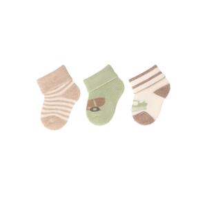 STERNTALER Ponožky froté 3ks v balení béžová melanž chlapec veľ. 0 0-1m 8202400-945-0