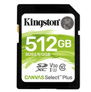 Kingston Canvas Select Plus SDXC 512GB Class 10 UHS-I (r100MB,w85MB) SDS2/512GB - Pamäťová karta SD