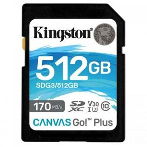 Kingston Canvas Go Plus SDXC 512GB Class 10 UHS-I (r170MB,w90MB) SDG3/512GB - Pamäťová karta SD