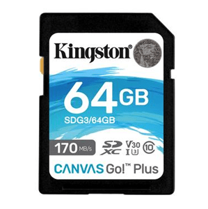 Kingston Canvas Go Plus SDXC 64GB class 10 UHS-I (r170MB,w70MB) SDG3/64GB - Pamäťová karta SD