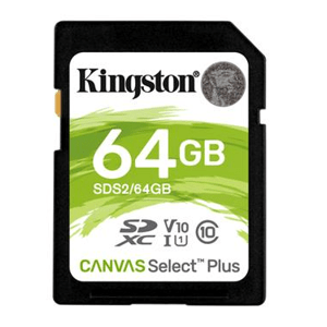 Kingston Canvas Select Plus SDXC 64GB class 10 UHS-I (r100MB,w10MB) SDS2/64GB - Pamäťová karta SD
