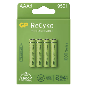 GP ReCyko HR03 (AAA) 950mAh 4ks B21114 - Nabíjacie batérie