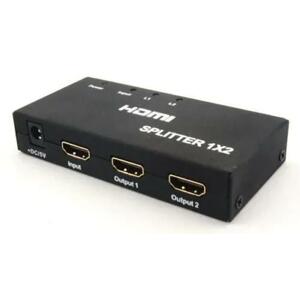 PremiumCord HDMI splitter 1-2 porty kovový - 4K, FULL HD, 3D khsplit2b - HDMI splitter