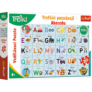 Trefl Trefl Vzdelávacie puzzle 30 dielikov - Treflíci spoznávajú abecedu CZ / Trefl 15567