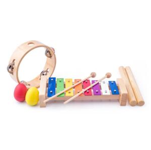 Woody Woody Muzikálny set (xylofón, tamburína, drievka, 2 maracas vajíčka) OLP102191894