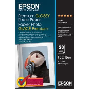 Epson Premium Glossy Photo 225g - 10x15cm - 20ks C13S041706 - Fotopapier 10x15cm