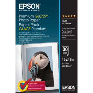 Epson Premium Glossy Photo 255g - 13x18cm - 30ks C13S042154 - Fotopapier 13x18cm