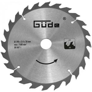 GUDE 58172 - Pílový kotúč 190x2,4x20 24Z HM