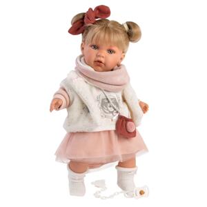 Llorens Llorens 42402 JULIA - realistická bábika bábätko so zvukom a mäkkým látkovým telom 42 cm MA4-42402