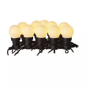 Emos LED svetelná reťaz – 10x párty žiarovky mliečne 5m vonkajšia aj vnútorná, teplá biela DCPW01 - Dekoratívne osvetlenie