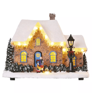 Emos LED vianočný domček 20.5cm, 3× AA, vnútorný, teplá biela DCLW14 - Vianočná dekorácia