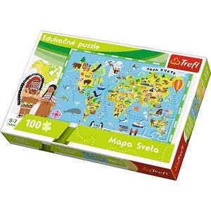 Trefl Trefl Edukačné Puzzle Mapa sveta 100 15524
