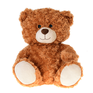 Mikro Medveď plyšový 34cm sediaci žmurkajúce oči na batérie hrajúci uspávanky 94526