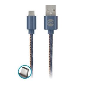 Forever USB-C kábel 1m modrý jeans DATMICROJEANS-C - Prepojovací kábel 2A