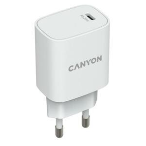 Canyon H-20 Sieťová nabíjačka s USB-C výstupom a podporou PD, 20W biela CNE-CHA20W02 - Univerzálny USB-C adaptér