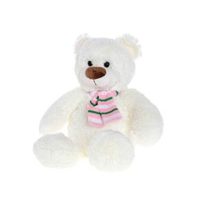 MIKRO -  Medveď plyšový 45cm so šálom 0m+ 93921 - plyšová hračka