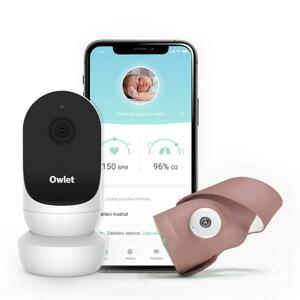 OWLET Ponožka inteligentná Owlet Smart Sock 3 a kamera Owlet Cam 2 Dusty rose PSR4N20BBK