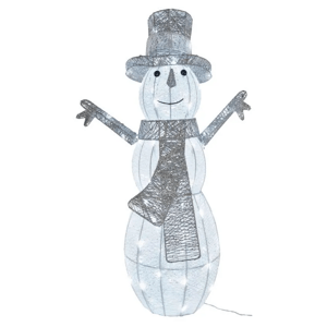 Emos LED vianočný snehuliak ratanový, 82cm, vnútorný, studená biela, časovač DCFC33 - Vianočná dekorácia