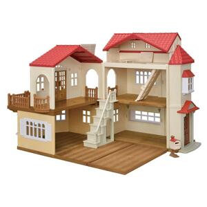 Sylvanian family Sylvanian family Poschodový dom s červenou strechou a svetlami OLP10395708