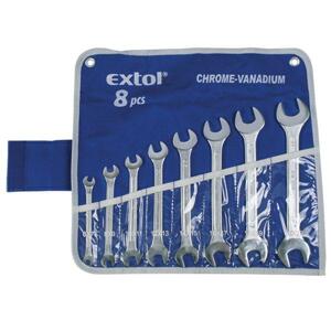 EXTOL 6119, - Kľúče vidlicové Cr-V, 8-dielna sada, 6-22 mm